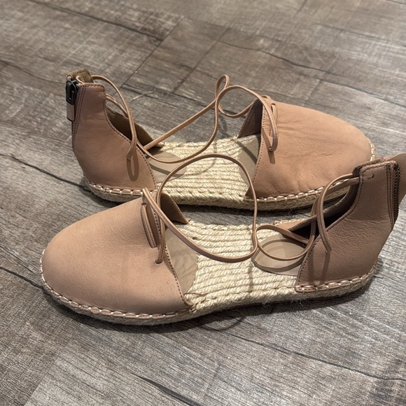 Eileen Fisher - Lace-Up Espadrille Sandal Flats - Tan - Size 6.5 - Gently Used!! - Picture 2 of 9